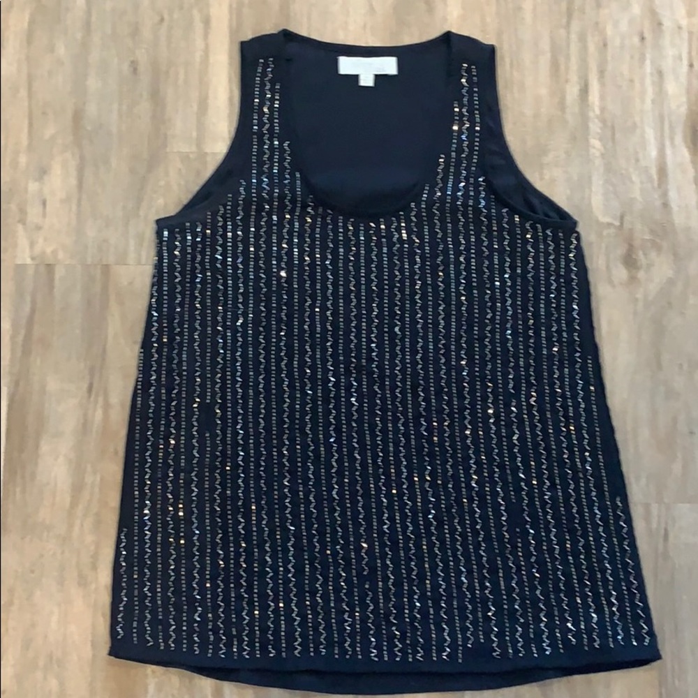 Black Beaded Tank